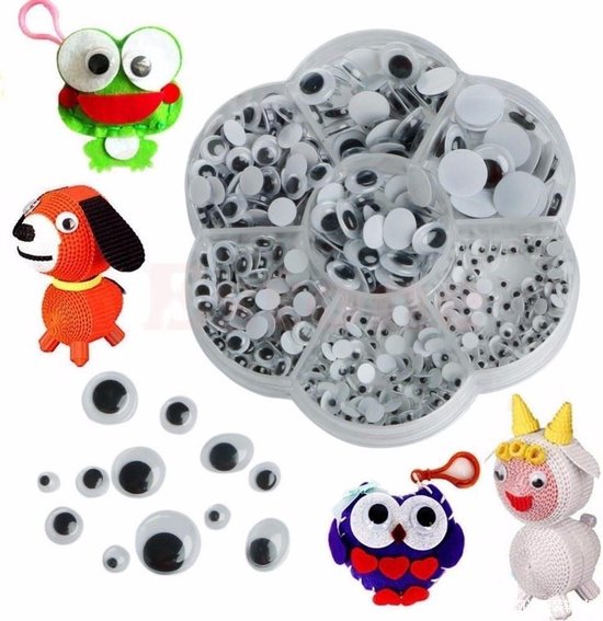700x Wiebeloogjes - Wiebelogen - Knutselen - Googly Eyes - Knutselspullen voor kinderen - Blijderij