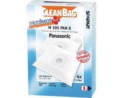 CleanBag stofzuigerzakken 4 stuks - Geschikt voor Panasonic - C2 C2E C20E - Inclusief 1 filter - Alternatief