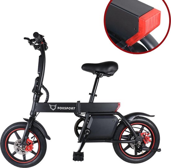 FOXSPORT - Elektrische fiets - met pedaal - Vouwfiets - eBike 25Km/H - slim  - | bol.com