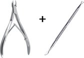 Set 2: Vellentang - Nagelriemknipper - Manicure set + 2 in 1 nagelschraper nageltool