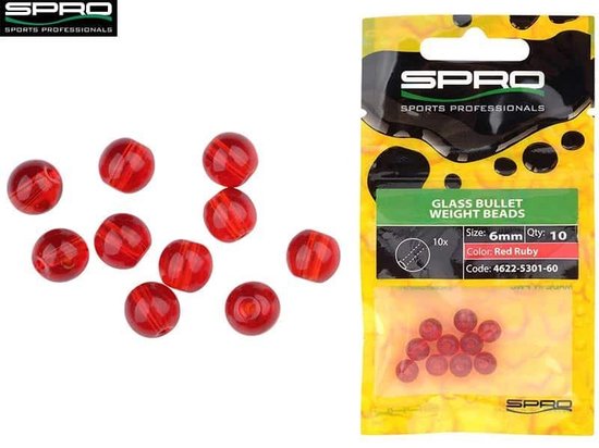 Spro Round Smooth Glass Beads - 4 mm - red ruby van Spro — afbeelding 5
