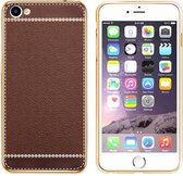 CoolSkin Lederen Hoesje - Kunstleer - Telefoonhoesje voor iPhone SE 2020/8/7 - Bruin
