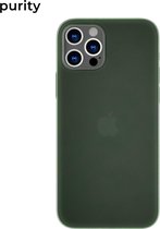 Purity Ultra Dun Backcover Hoesje voor iPhone 12 / 12 Pro - Groen