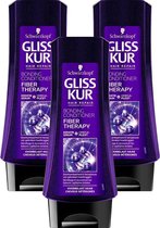 Schwarzkopf Gliss Kur Fiber Therapy Conditioner Voordeelverpakking - 3 x 200 ml