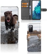 GSM Hoesje Samsung Galaxy S20FE Wallet Book Case Honden Labrador