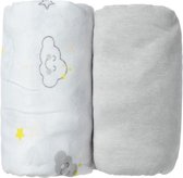 BABYCALIN Set van 2 hoeslakens 60x120x15cm Cloud / grijs