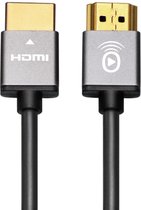 2.0 High Speed HDMI Kabel - Zwart - 1 Meter - 18GBPS - Dunne Kabel - Gold plated - HDMI naar HDMI