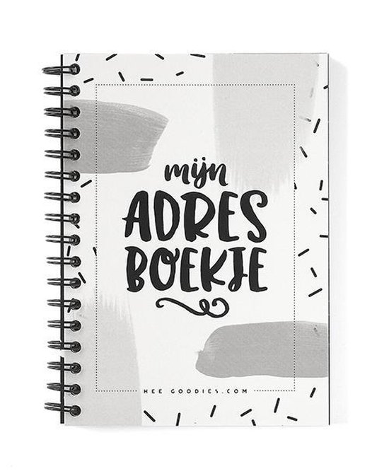 Klein Adresboekje met alfabet A6 zwart wit adressenboekje adresboek klein wachtwoordenboekje - HEE Goodies