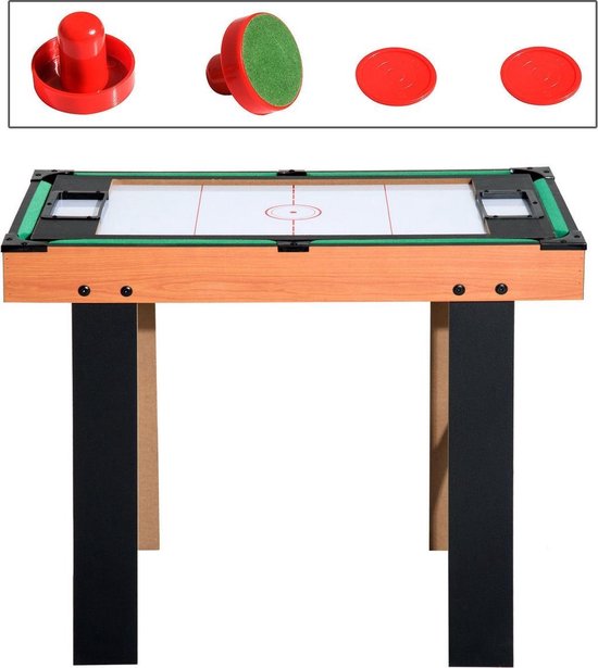 Thumbnail van een extra afbeelding van het spel 4 in 1 - Voetbaltafel - Tafelvoetbal - Pooltafel - Hockey - Tafeltennistafel - 87 x 43 x 73 cm