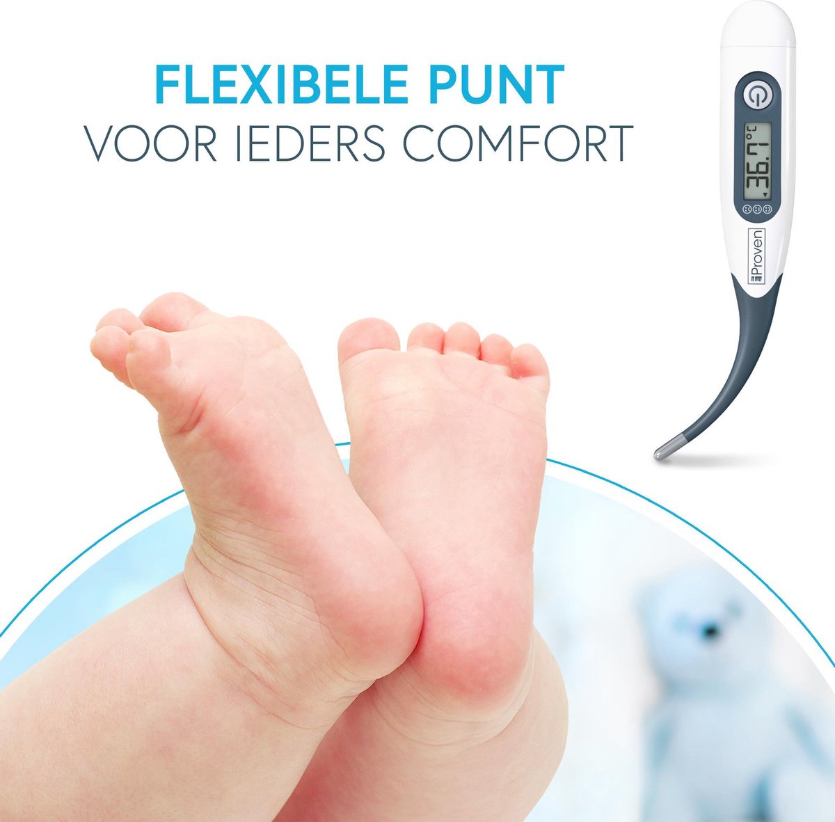 iProven DTR-1221A - Digitale thermometer met flexibele tip - Lichaamsthermometer voor Rectaal of Oraal gebruik - Baby Thermometer — cadeau in Cadeau-ideeën - foto 4