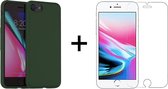 iphone SE 2020/SE 3 (2022) hoesje groen - iPhone SE 2020/SE 3 (2022) hoesje siliconen case hoesjes cover hoes - 1x iPhone SE 2020/SE 3 (2022) Screenprotector screen protector