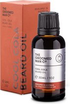 The Groomed Man Co. Cool Cola Beard Oil - Premium Baardolie - Stimuleert Baardgroei - Baard Verzorging Mannen - Olie Geur Citroen/Kaneel/Nootmuskaat - 30ML
