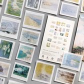 decoratieve stickers | washi stickers | bullet journal & planner stickers | Claude Monet | 25 soorten stickers x 2 (50stuks) | 9 cm x 15.5 cm
