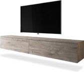 Maison’s Tv meubel – Tv Kast meubel – Tv meubel – Tv Meubels – Tv meubels Grey Oak – Grijs Eiken  – Grijs – Kane – No LED – 180x30x33