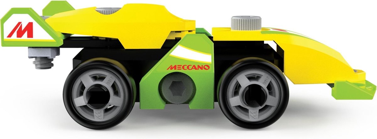  MECCANO - MES PREMIÈRES CONSTRUCTIONS MECCANO JUNIOR - Voiture  de course, Moto, Hélicoptère ou Bulldozer - Jeu de Construction - 6055090 -  Modèle aléatoire - Jouet Enfant 5 Ans et + : Toys & Games