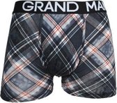 Heren boxershorts 3 pack Grandman katoen met bamboe ruit zwart XXL