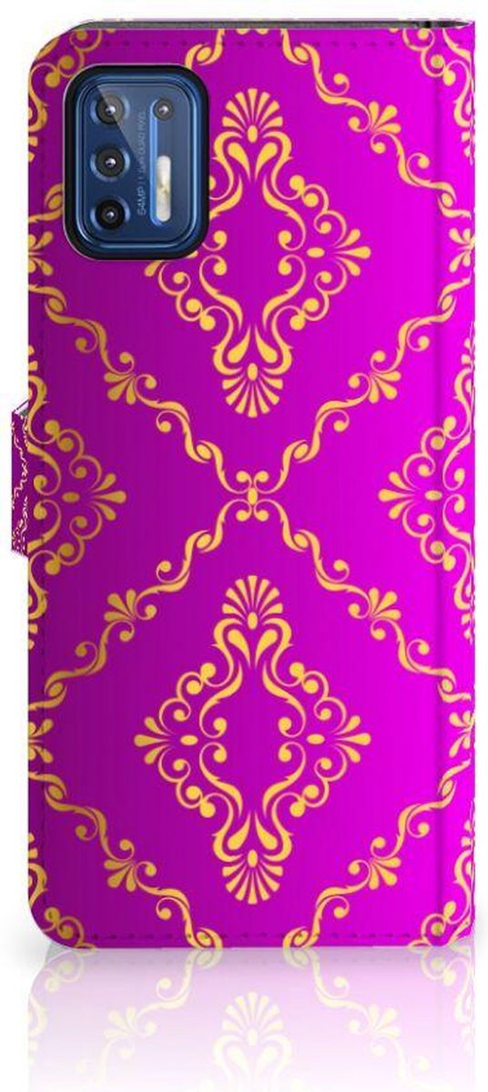 Wallet Case Motorola Moto G9 Plus Barok Roze