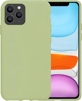 iPhone 11 Pro Hoesje Siliconen Case Hoes Back Cover TPU - Groen
