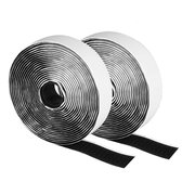 Trendfield Klittenband Zelfklevend Velcro - Rol 2 tot 5cm Breed - 5 tot 12,5 Meter lang - Plakbaar & Naaibaar - Zwart