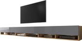 Maison’s Tv meubel – Tv Kast meubel – Tv meubel – Tv Meubels – Tv meubels Hout – Eiken – Grijs – Bruin – No LED – Wander – 300x30x32,5