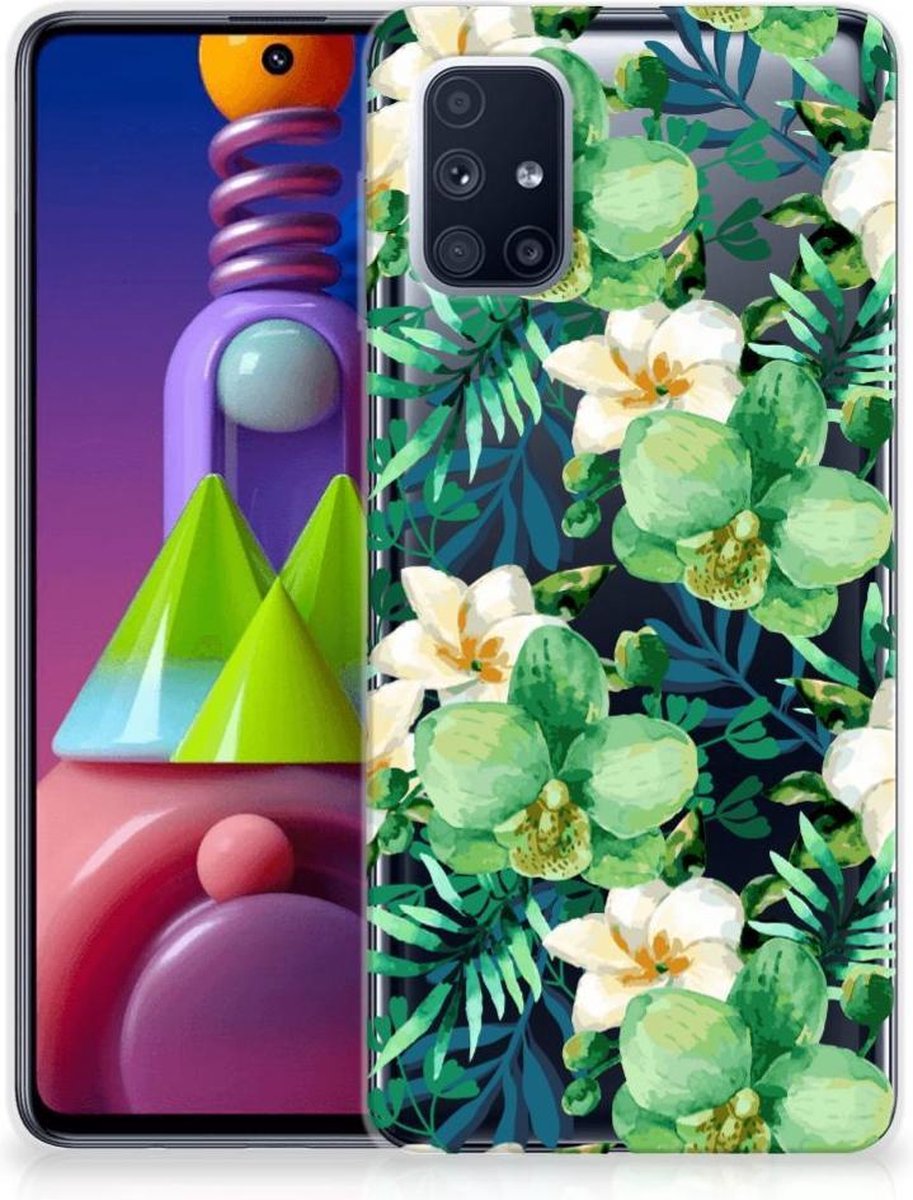 Samsung Galaxy M51 TPU Case Orchidee Groen