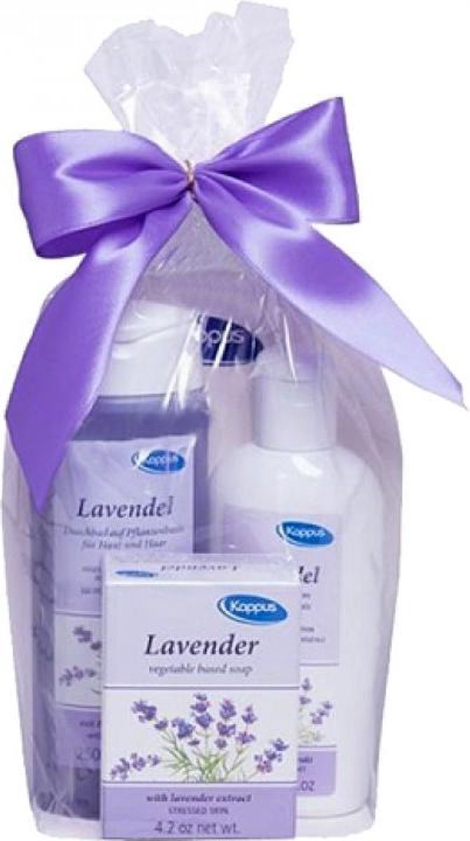 Kappus Geschenkpakket (Giftset) - Lavendel zeep 125 gr + Douchegel 250 ml + Bodylotion 200 ml