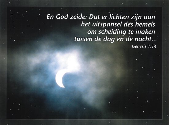 Christelijke poster 20x30 cm - Genesis 1:14