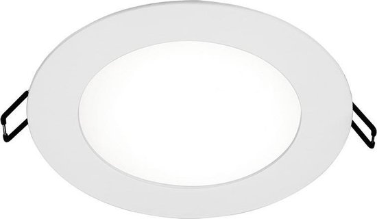 LED Downlight Slim - Inbouw Rond 3W - Warm Wit 2700K - Mat Wit Aluminium - Ø83mm