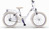 Meisjes fiets MBM Fleur wit 20 inch, 0 versnellingen