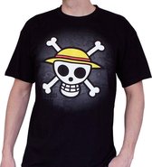 ONE PIECE - Tshirt Skull with map man SS black - basic