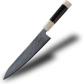 Japans Koksmes - Damascus staal VG10 - 67 lagen staal - Lemmet 24 cm - Vlijmscherp