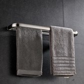 Porte-serviettes double El suvon® Zwart - Porte-serviettes - Porte-serviettes de salle de bain - Torchon mural suspendu