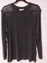 Only Carmakoma Carhanna LS Top Zwart Maat 46/48