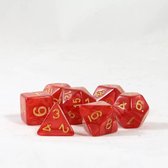 Dobbelsteen setje - Poly-Dice Gem Red Topaz dobbelstenen voor o.a. Dungeons & Dragons