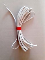 fournituren crafts - elastiek 5 mm breed - wit - 5 m - stevige kwaliteit - kledingelastiek - geschikt voor droogtrommel/strijken