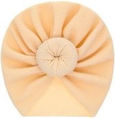 Baby Turban donut geschikt voor 6 tot 18 maanden Peach