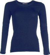 The Original Longsleeve Shirt - Navy (donker blauw) - Medium - bamboe kleding dames