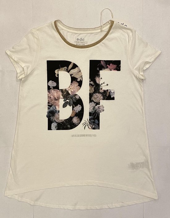 T-shirt femme EDC crème avec imprimé BF - Chemise Best frend for ever - |  bol