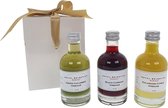Belberry Royal Selection Vinegar - Green Cucumber, Black Current en Kalamansi Citrus - Kadoverpakking - 3 flessen a 200ml