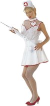 Widmann - Verpleegster & Masseuse Kostuum - Verpleegster Jurkje Ja Zuster, Nee Zuster Kostuum Vrouw - wit / beige - Large - Carnavalskleding - Verkleedkleding