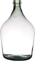 Transparante luxe stijlvolle flessen vaas/vazen van glas 39 x 25 cm - Bloemen/takken vaas voor binnen gebruik