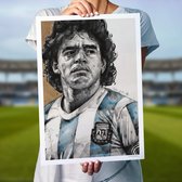 Poster - Maradona - 70 X 50 Cm - Multicolor