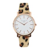 Favorite Fashion Leopard Horloge | Rosekleurig | PU Lederen Band | Ø 40 mm