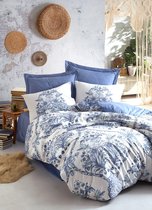 Cotton Box - Ranforce Egina Blauw - Dekbedovertrekset (100% Katoen) -160X220 CM