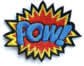 Comic Style Pow Tekst Embleem Patch 5,7 x 4,5 cm