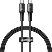 Baseus Halo Series Quick Charge USB-C naar USB-C Kabel 0.5m Zwart