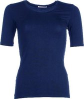 The Original Shortsleeve Shirt - Navy (donker blauw) - Large - bamboe kleding dames