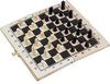 Afbeelding van het spelletje Mini houtschaak spel - schaakbord opvouwbaar schaak bord