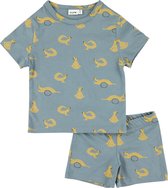 Trixie Pyjama Whippy Weasel Kort Junior Katoen Blauwgrijs Mt 128