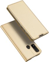 Dux Ducis - Pro Serie Slim wallet hoes - Geschikt voor Huawei P Smart (2020) - Goud